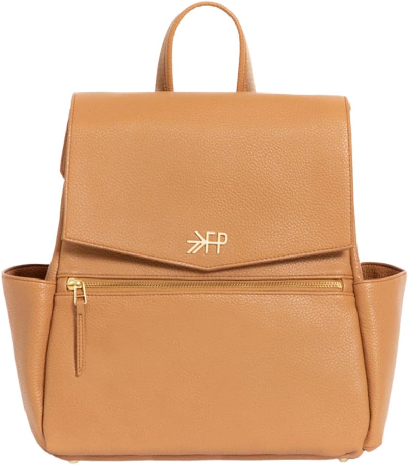 Freshly Picked Convertible Mini Classic Diaper Bag Backpack in Butterscotch - Stylish and Functional with 8 Pockets - Image 1
